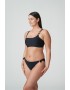 PrimaDonna Padded Strapless Bikini Top Damietta 4011617, Σουτιέν Μαγιό με έναν ώμο και διακοσμητικούς κρίκους για μεγάλο στήθος , ΜΑΥΡΟ